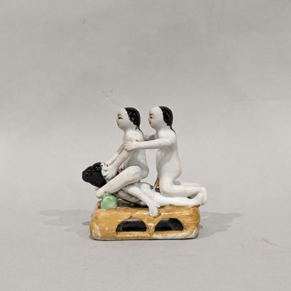 China, 20th century. Small polychrome porcelain...