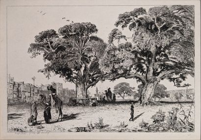 Prosper MARILHAT (1811-1847) : PLACE DE L'ESBEKIEH,...