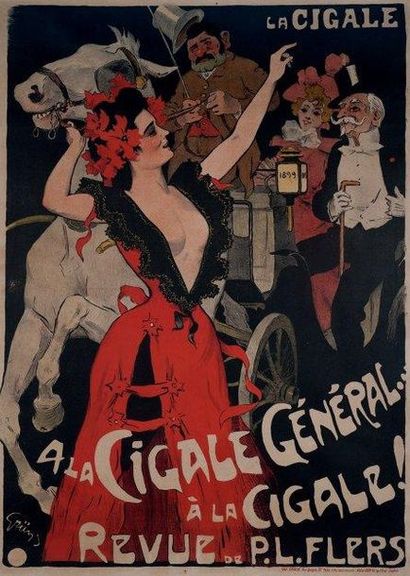 GRÜN
A la Cigale Général. Impr. Chaix. Entoilée....