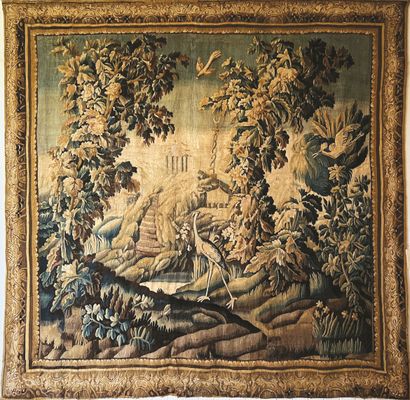 Tapisserie d'Aubusson à sujet d'un paysage...