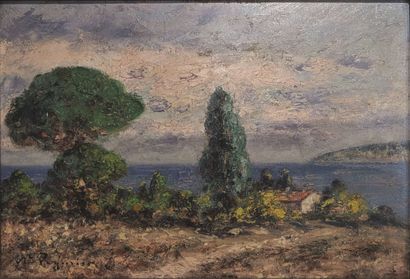 Auguste PEGURIER (1856-1936) : PINS ET EUCALYPTUS...