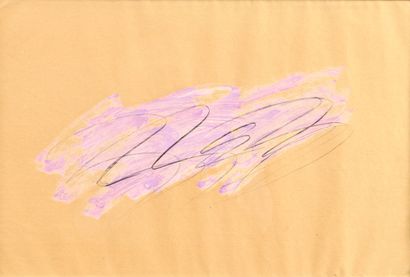 Jean FAUTRIER (1898-1964) : SANS TITRE. Fusain...