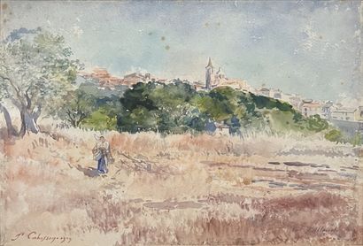 Joseph CABASSON (1841-1920) : VUE D'ALLAUCH,...