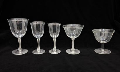 Maison LALIQUE. Partie de service de verres...