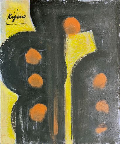Ladislas KIJNO (1921-2012) : LE COUPLE. Encre...