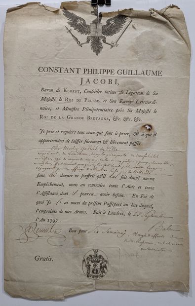 Ensemble de vingt-deux passeports utilisés...