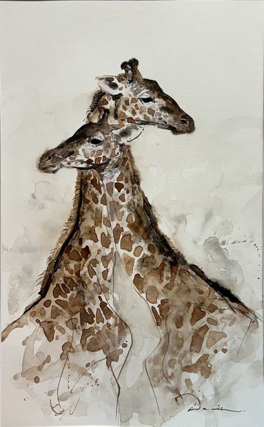 David LEUNG (XXe-XXIe siècle) : GIRAFES....