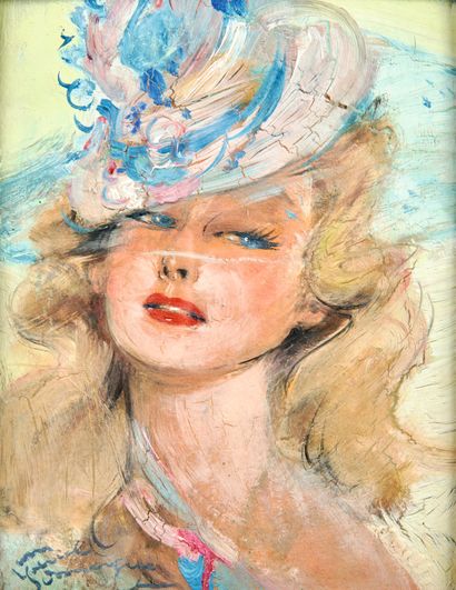 Jean-Gabriel DOMERGUE (1889-1962) : PORTRAIT...