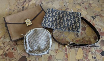 Set: - Christian DIOR. Round clutch bag in...