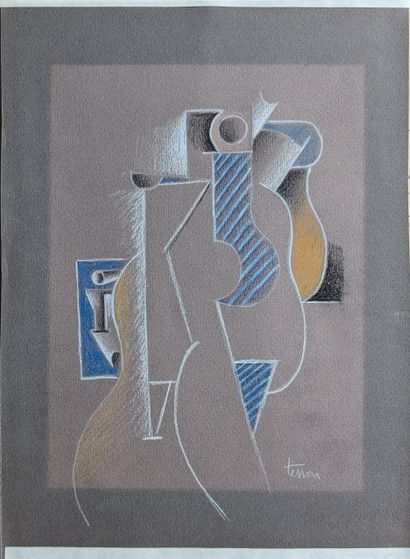 Georges TESSON (19th-20th century): CUBIST...