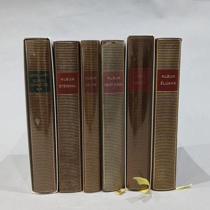 Set of six Pléiade volumes: Album Eluard,...