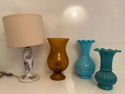 Limoges France. White porcelain lamp base...
