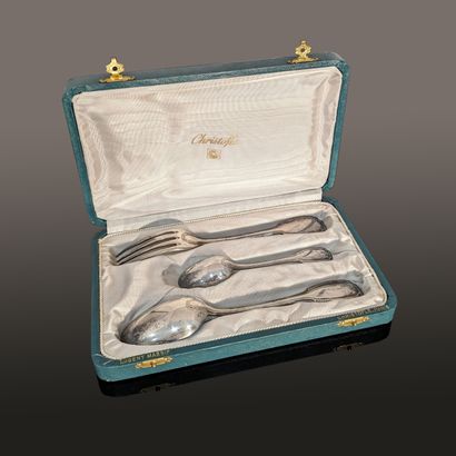 Child's three-piece silver flatware, the...