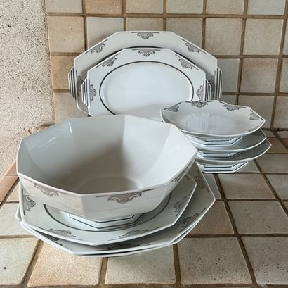 Part of a white porcelain dinner service...