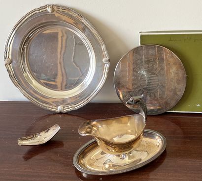 Maison Christofle. Saucière casque in silver-plated...