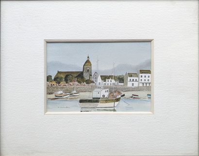 H. CARADEC (20th century) : PORT BRETON....