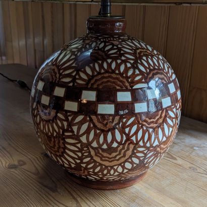 Raoul LACHENAL (1885-1956). Enameled ceramic...