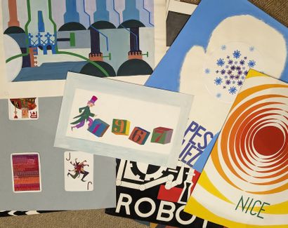 20th century FRENCH school, work by students...