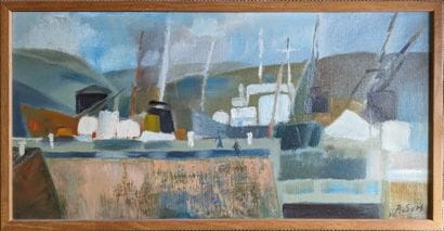 Bernadette SERS (1928-2000) : BOATS IN A...