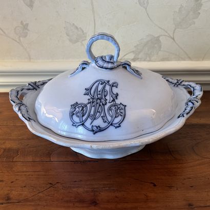Royal Cauldon. Set in bluish earthenware...