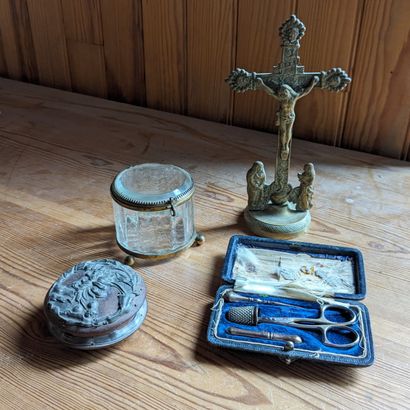 Silver (925) sewing set, thimble, needle...