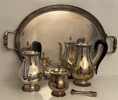 Silver-plated metal tea and coffee service...
