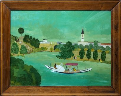 Early 20th century NAIVE school: PAYSAGE...