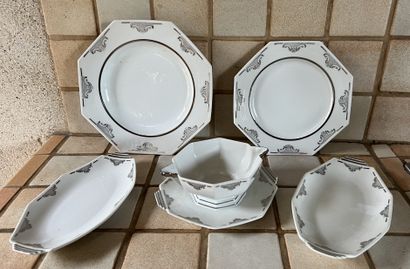 Part of a white porcelain dinner service...