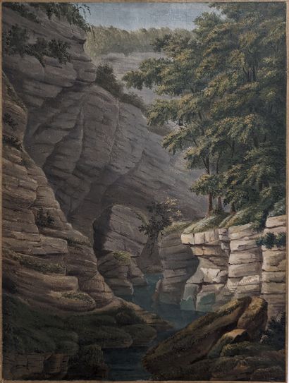 FRENCH SCHOOL, late 19th century: RIVER IN...