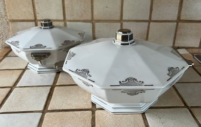 Part of a white porcelain dinner service...