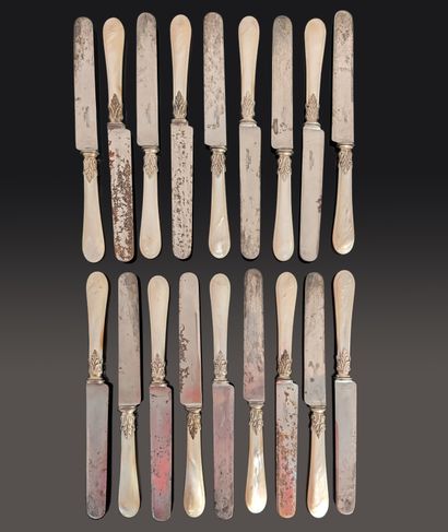 Eighteen large knives and twelve small knives,...