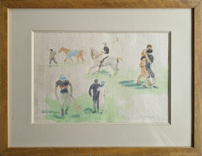 Pierre-Olivier DUBAUT (1886-1968): POLO SCENES....