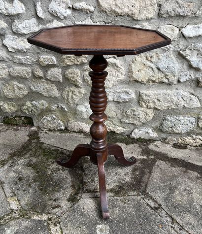 Small pedestal table, the octagonal, tilting...