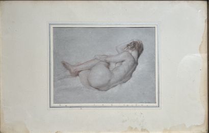 Lawton PARKER (1868-1954): NUDE COUPHE. Monotype....