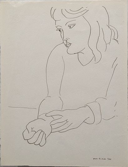 Reproduction d'après Henri MATISSE. JEUNE...