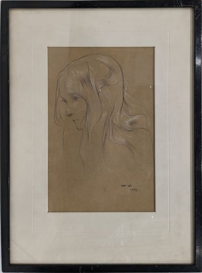 Walter VAES (1882-1958) : PORTRAIT DE FEMME...