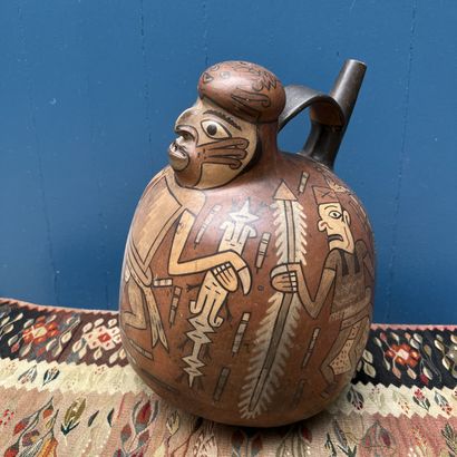 Pre-Columbian art. Large terracotta vessel...