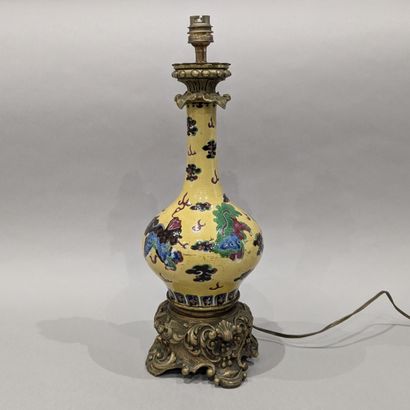 China, 20th century. Porcelain bottle vase...