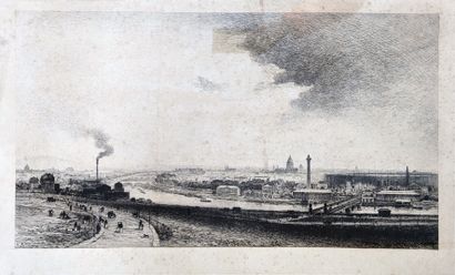 Maxime LALANNE (1827-1886) : VUE DE PARIS...