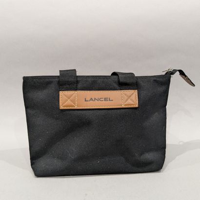 Black canvas bag by LANCEL.