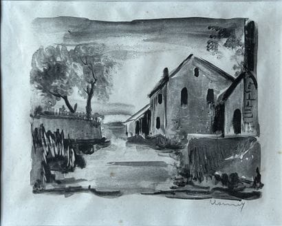 Maurice de VLAMINCK (1876-1958): CHEMIN DERRIERE...