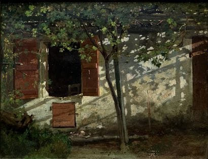 Late 19th century FRENCH SCHOOL: OPEN WINDOW....