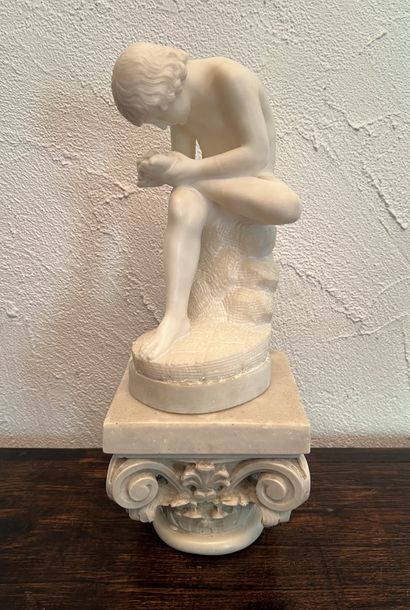 Reconstituted alabaster group depicting the...