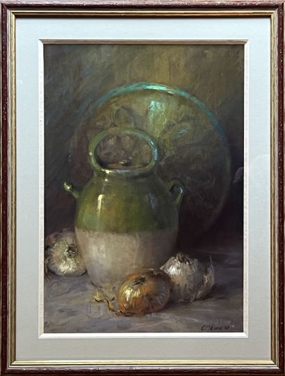 C. TEXIER (20th century): STILL LIFE WITH...
