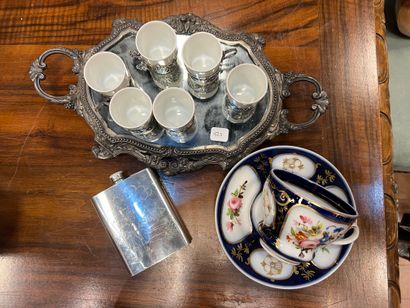 Bibelots: small silver-plated contoured-form...