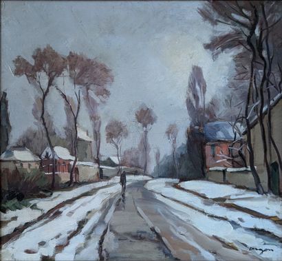 20th century FRENCH SCHOOL: NEIGE EN SEINE-ET-MARNE....