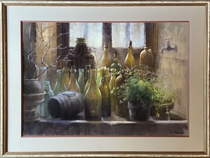 C. TEXIER (20th century): STILL LIFE WITH...