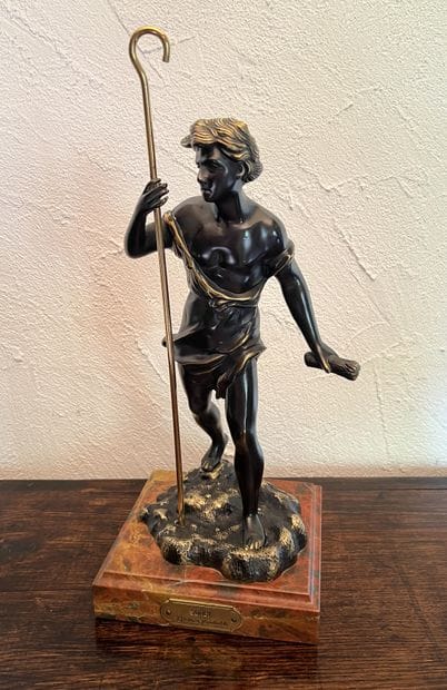 Manufacture SOHER. Statue of a shepherd in...