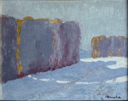 Albert MALET (1905-1986): SNOWY LANDSCAPE....