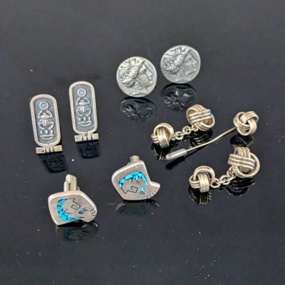 Silver (800, 900 and 925): set of four pairs...